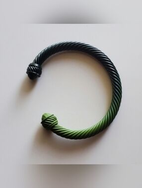 Green Twisted Cable Bracelet